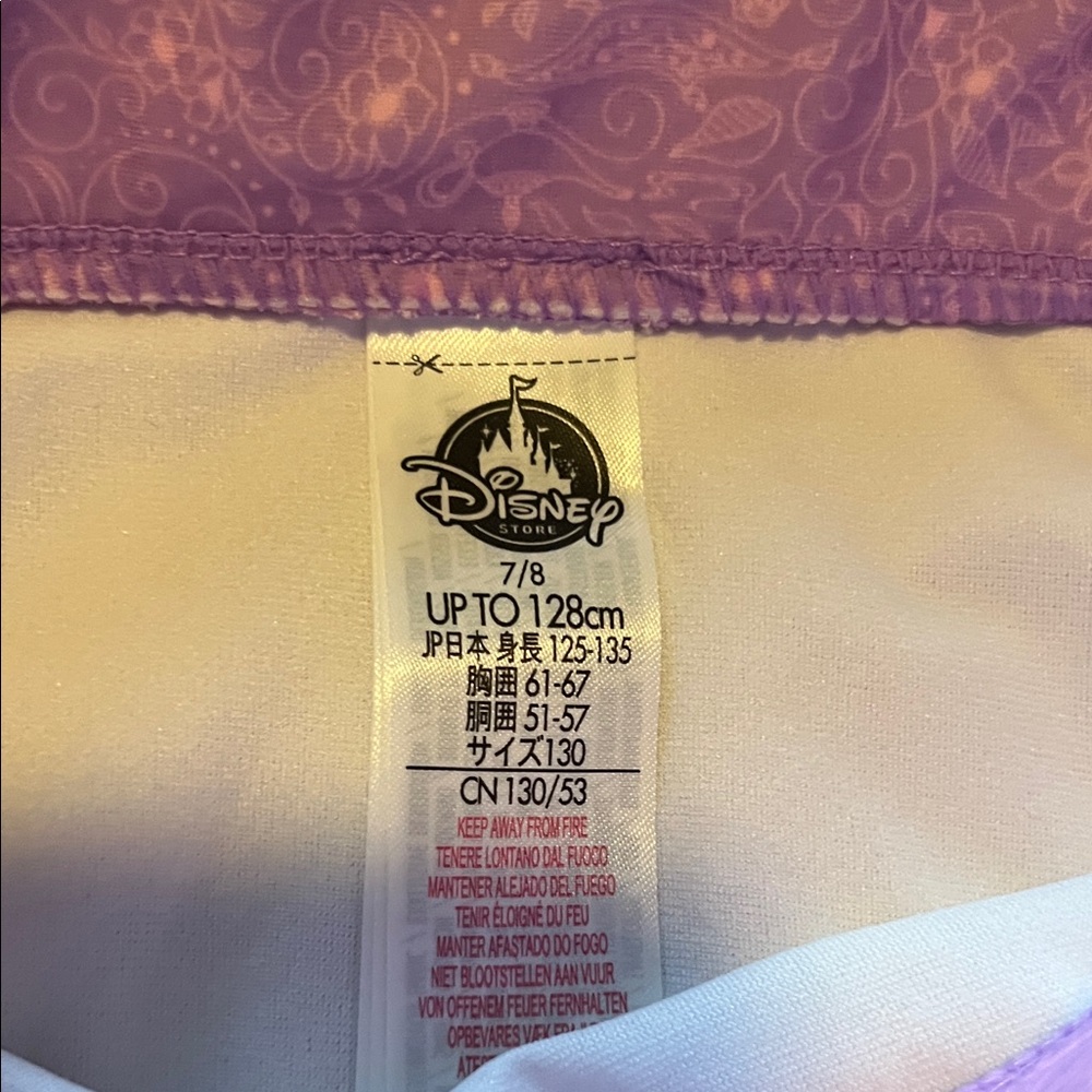 Disney Girls size 7/8 Purple/Pink two piece swim suit - Picture 2 of 4